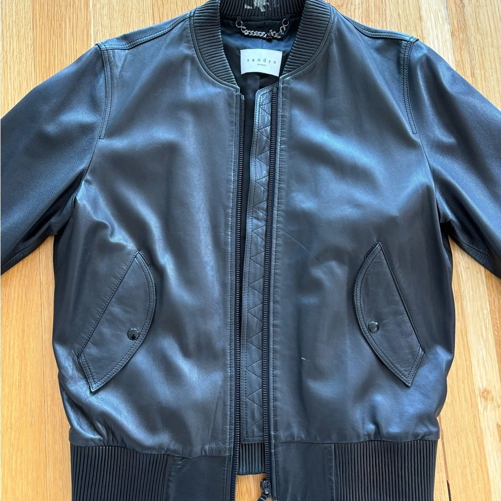 Sandro Men's Leather Jacket (Fits as S), very supple and nice leather